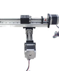 Pro-Grade X Y Linear Motion Axis Slide Table Stage With Ball Screw Drive For CNC Machines And Robotics, High Precision Linear Module, 600mm By 900mm Travel, Heavy Duty Ball Screws, Smooth Movement, Easy Mounting, top view with stepper motors