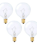 Aromatic Wax Warmer Small Globe Bulbs G16.5 25W E12 Candelabra Base 4 Pack For Chandeliers Ceiling Fans Vanity Lights Sconces