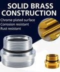 Durable Brass Faucet Aerator Adapter For A Quick M18.5 Male To M22 Kitchen Sink Swap With Scratch Resistant Chrome Finish.
