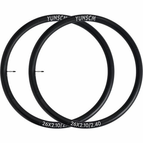 Two Pack Beefy 26 Inch Bike Inner Tubes 26x2.10 To 2.40 With FV48mm Presta Valve for Mountain and Gravel Bikes