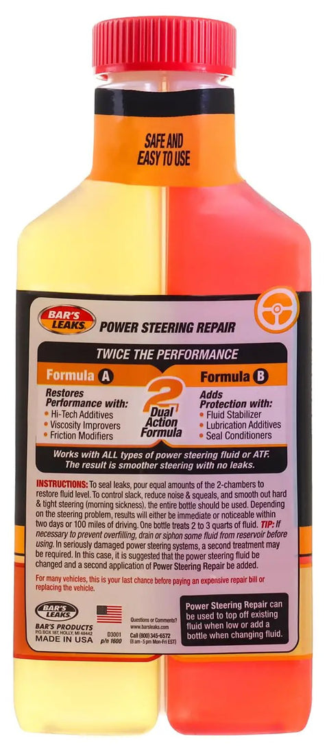 Front view of Power Steering Repair It Four Pack 16.9 Oz Bottles, Reduces Noise And Hard Steering, Stops Leaks, Reconditions Rack And Pinion