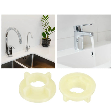 O Ring Faucet Locknut With O Ring Locking Nut Washer Spacer For Plumbing Lock Nut Female Thread Plastic White One Piece Replacement Faucet Fitting For Home And RV Durable Corrosion Resistant Kitchen Sink And Bath Plumbing