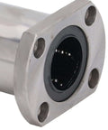 Upgrade Your Rig With Two Smooth Linear Motion Bearing Ball Slide Block Ellipse Flange Accessories For Machinery That Rock And Reduce Friction Like A Charm! silver linear motion bearing block with flange holes