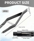 Dual Fork Spring Bar Tool For Watches With Pin Removal Tweezers, Fast Strap Swaps And Link Removal, Black Finish Band Adjuster Kit