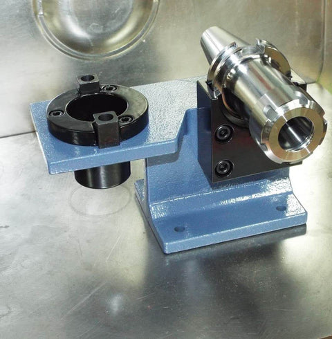 Universal CNC Tightening Fixture For CAT BT 40 Collet Chucks, Built Tough In High Grade Steel, horizontal bench mount setup.