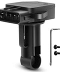 Drop In OEM Equivalent MAF Sensor Replacement For Mazda Toyota Lexus And Scion shown with mounting screws and tool