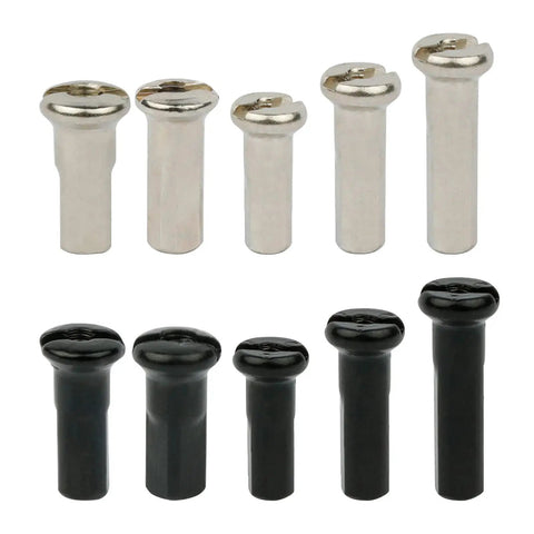 50 Pcs Pack Ultralight Steel Bike Spoke Nipples 12G 13G 14G In Black And Silver High Strength Wheel Spoke Nipples Caps Fits 2.0 To 2.6mm Spokes