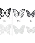 72 Piece Butterfly Wall Decor Sticker Set Removable 3D Mural Butterflies For Home Decor, Living Room And Kids Bedroom, sizes 3in, 2.4in, 2in