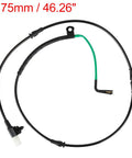 Brake pad wear sensor cable, front view, for Land Rover LR3 2005–2006, 1175mm length with green lead and connectors