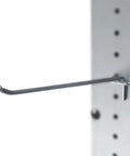 Beefy Heavy Duty Metal Pegboard Hooks 8 Inch 50 Pack Chrome Plated Quarter Inch Wire for garage and workshop organization on pegboard