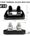 Two Pack Insulated Power Distribution Block With Cover For Car RV Marine Boat 12V 200A Dual Stud Battery Terminal Post