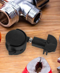 Heavy Duty Stem Caster Wheels Replacement For Pet Cage And Dog Kennel Swivel Rollers on wooden surface with tools.