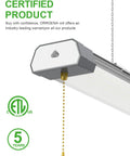 Close-up of Linkable 120W LED Shop Light With 15600 Lumens 5000K Daylight Linear High Bay Low Bay Fixture