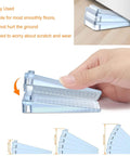 Hand adjusting Ten Pack No Drill Stackable Transparent Door Stops, TPR Flexible Anti Collision Door Stop Wedges for Home Office
