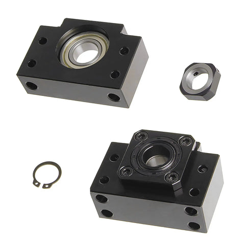 Fixed And Floating Ball Screw Set For SFU1605 With BK12 BF12 Bearing Blocks End Supports And Bearing Mounts For CNC Machine Parts