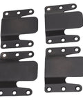 Interlocking Sofa Connector Bracket Set Heavy Duty Iron 4 Piece For Sectional Couches Chairs Beds 7.7 By 6.4 Cm Aperture 0.5 Cm Durable Steel Linkage Keeps Pieces Locked And Aligned, black brackets with multiple mounting holes