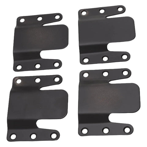 Interlocking Sofa Connector Bracket Set Heavy Duty Iron 4 Piece For Sectional Couches Chairs Beds 7.7 By 6.4 Cm Aperture 0.5 Cm Durable Steel Linkage Keeps Pieces Locked And Aligned, black brackets with multiple mounting holes