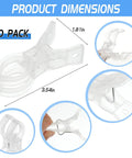 Clear Balloon Arch Clips Pack Of 20 Large Spring Clamps For Balloon Backdrops And Party Decor dimensions and details image.