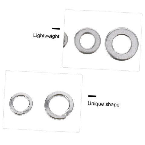 600 Piece M2 Stainless Steel Spring Washer Assortment Kit Lock Split Washers For Vibration Resistance And Tight Fit In Machinery And Equipment DIY Friendly Kit Pro, split washer close-up