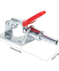 Two Pack Toggle Clamp Set Push Pull Quick Positioning Fixture For Small Space DIY Friendly Home Decor And Woodworking Iron And Plastic 6.6 By 4 Cm Holding Alignment Hand Tool, 6.6cm x 4cm
