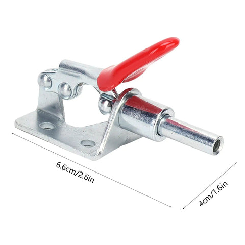 Two Pack Toggle Clamp Set Push Pull Quick Positioning Fixture For Small Space DIY Friendly Home Decor And Woodworking Iron And Plastic 6.6 By 4 Cm Holding Alignment Hand Tool, 6.6cm x 4cm