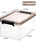 Eight Pack Small Clear Storage Bins With Lids 3.2 Qt Stackable Plastic Storage Containers for Organizing Toys Office Supplies