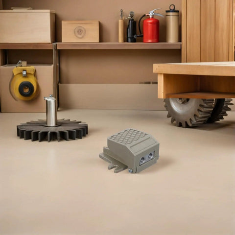 Pneumatic Foot Pedal Air Valve Switch With High Sensitivity And Precise Foot Operation For Industrial Environments And Factories, Rock Solid Heavy Duty Metal Foot Controller For Reliable Hands Free Control In Workshops, gray metal foot valve