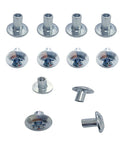 Heavy Duty Domed Torx Barrel Nut For Cargo Trailer Door Latch 5/16 Inch Coarse Thread shown in galvanized steel.