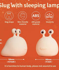 Slug Night Light Squishy Silicone Lamp For Nursery And Bedroom Cute Animal Bedside Glow BPA Free Safe Silicone Soft Warm Light