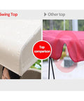 Outdoor Porch Swing Canopy Replacement Cover For 2 Seater Waterproof Weatherproof Sun Shade comparison image