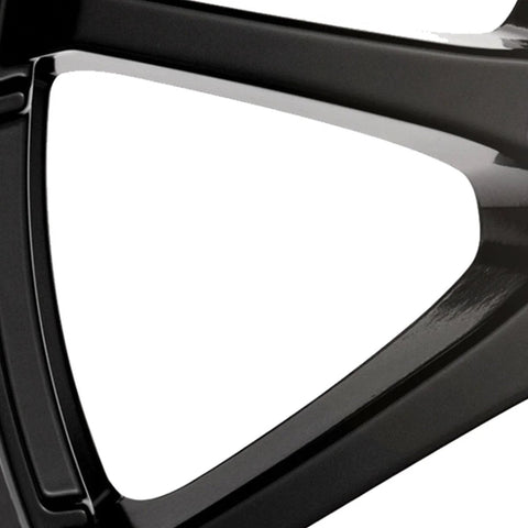 Close-up of EDR9 Matte Black 16x7 Wheel showcasing the aggressive deep lip design, 4x100 and 4x114.3 bolt patterns by Enkei.