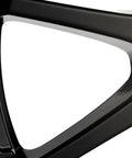Enkei EDR9 alloy wheel, 17x7, matte black, side close-up.