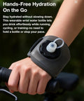 Wearable Wrist Hydration Bottle For Runners And Outdoor Folks Lightweight 100 500ml Silicone Water Bag on cyclist's wrist