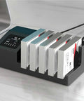 Five Bay External Hard Drive Enclosure Engineered To Flex Up To 120TB Capacity Featuring USB C Interface And Hot Swap Trays setup with drives on a desk.
