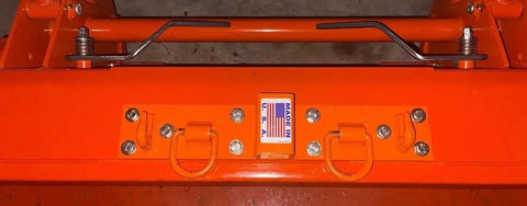 Heavy Duty Bolt-On Chain Hooks And D Rings Receiver Towing Hitch Kit For Farm Utility Tractors 4 Inch By 22 Inch