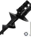 Heavy Duty Dock Pole Auger Anchor Kit Marine Grade Spiral Design with black polymer anchor and stainless steel bolt.