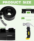 6 Inch Tall 33 Foot Landscape Plastic Edging Kit No Dig Install Including 3 Connectors 30 Spikes And 1 Hammer displayed