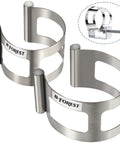 Dual Size Clamp On Set With 2.5 Inch And 3 Inch Universal Welding Clamps For Exhaust Pipe Repair And Fabrication, shown in side view.
