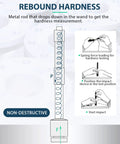 Diagram showing Metal Hardness Tester Kit With Digital Leeb Testing And Standard Hardness Block for calibration process.