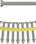 Collated Sheathing To CFS Screw 10 By 2 And A Quarter Inch Undersized Number 2 Square Drive Ribbed Flat Head With Nibs For Countersinking 1000 Count CBSDQ214S For Shear Walls And Diaphragms Per AISI Codes Includes Driver Bit