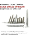 Plastic Drywall Anchors And Screws Kit Premium 300 Piece Assortment In 4 Colors And 10 Sizes with self-drilling stainless steel screws.