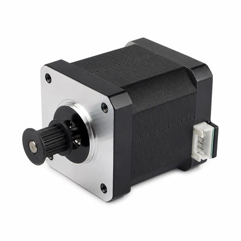 High Torque Nema 17 Y Axis Stepper Motor Sweet Drop In Swap Compatible With Kobra Series showing 16 tooth gear and connector.