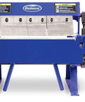 Front view of 12 Inch Box And Pan Sheet Metal Brake With Five Adjustable Fingers for precise bends in 20 gauge steel and 16 gauge aluminum