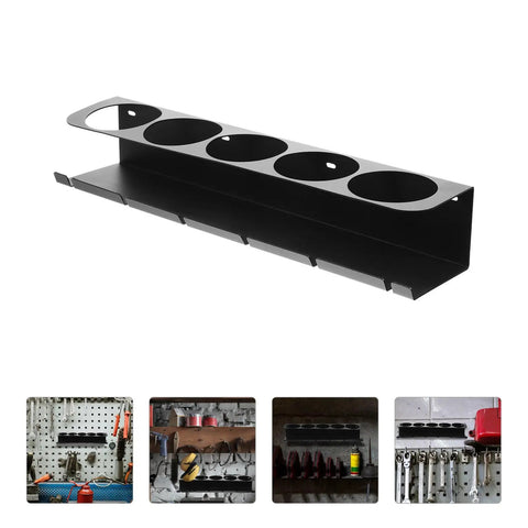Heavy Duty Wall Mounted Spray Can Storage Rack And Metal Power Tool Organizer Featuring A Slick Game Changer Design For The Top Shelf Garage Storage And Handheld Tool Racks Built Tough So Folks Never Sweat The Mess Anymore