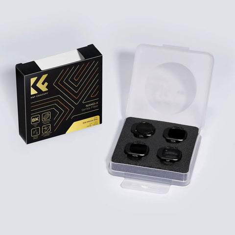 DJI Mini 4 Pro Filter Kit 4 Pack CPL UV ND8 ND16 Multi Coated Optical Glass For Drone Camera Accessories Protect Lens Reduce Glare Cut Reflections Clearer Aerial Footage And Sunny Day Shots