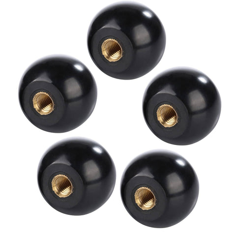 Five Pack Black Round Ball Knobs With M8 Female Thread 32mm Diameter Bakelite Lever Knobs For Machinery Replacement Part