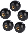 M8 Female Thread Ball Knob Set 5 Pack 32mm Diameter Polished Bakelite Round Machine Knobs For Handles And Tool Replacement