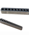 V Drill Guide Set For Precise Holes From 1/8 To 1/2 Inch, Dual Pack With SAE 1/64 Inch Increments, showcasing durable aluminum build.