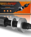 All In One Harmonic Balancer Installation And Puller Tool Set For Chevy Small Block And Big Block Cranks Easy Install Quick Removal Heavy Duty Universal Balancer Tool For SBC And BBC Engines, shown with packaging.