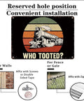 Who Tooted Steam Train Metal Sign Aluminum Wall Decor 8x12 Inches Distressed Retro Locomotive Art Plaque Installation Guide